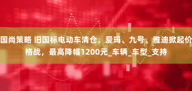 国尚策略 旧国标电动车清仓，爱玛、九号、雅迪掀起价格战，最高降幅1200元_车辆_车型_支持